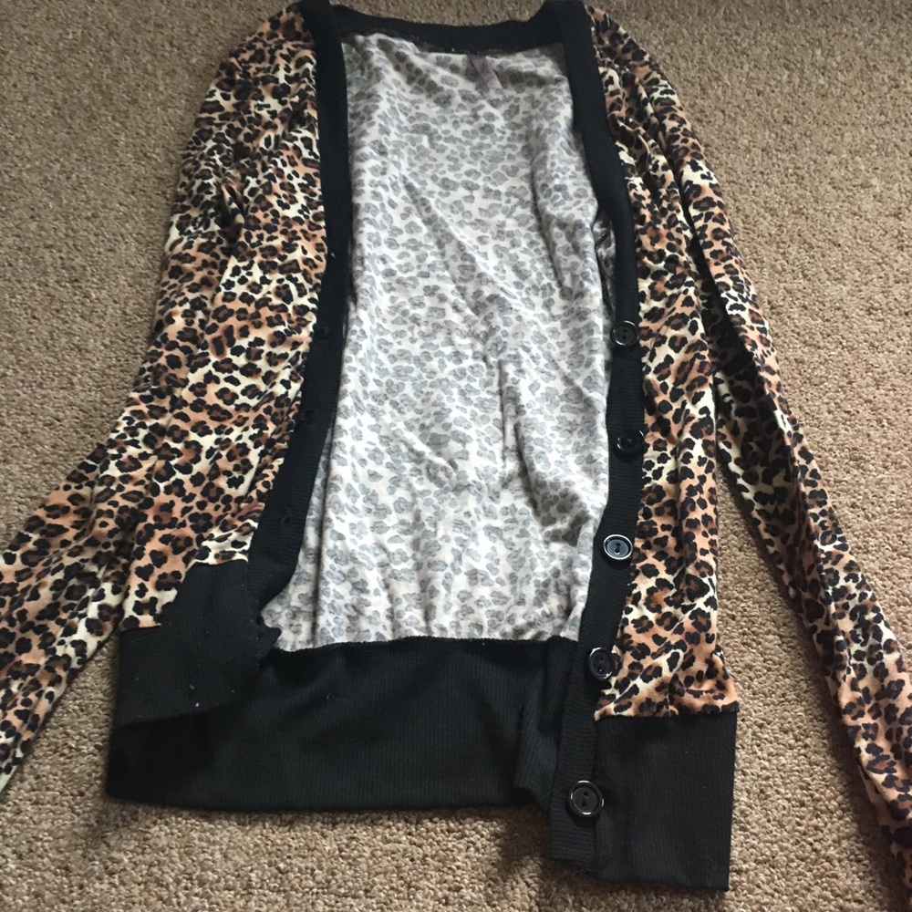 Cheetah print cardigan